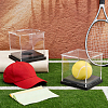 Transparent Acrylic Tennis Display Cases with Black Base ODIS-WH0030-299-4