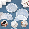 4Pcs 4 Style DIY Silicone Mandala Pattern Coaster Molds DIY-TA0006-42-12