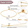 HOBBIESAY 12Pcs Rack Plating Brass Chain Link Bracelet Making KK-HY0003-57G-2