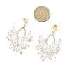 Handmade Glass Seed Beads Dangle Stud Earrings EJEW-MZ00564-01-4