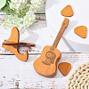 1 Set Guitar Shaped Wood Guitar Pick Box Holder Collector with Magnetic Clasps CON-CA0001-026-6