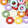 Painted Natural Wooden Linking Rings WOOD-Q040-003A-M-1