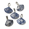 Natural Blue Spot Jasper Pendants G-Z067-05P-04-1