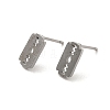 304 Stainless Steel Stud Earrings EJEW-P244-02P-1