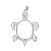 Brass Pendant Cabochon Settings KK-S521-16D-P-1