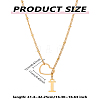 1Pc Letter & Heart Stainless Steel Lariat Necklaces for Women NJEW-LP0002-87G-I-2