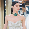 6Pcs 6 Colors Velvet Flower Collar Choker Necklaces Set NJEW-FI0001-09-5