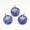 Natural Dyed Lapis Lazuli Pendants KK-F751-J09-1