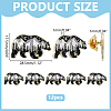 12Pcs Alloy Enamel Brooches JEWB-WR0001-13-2