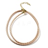 Polyester Cord Braided Necklace Makings MAK-L043-03G-08-1