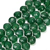 Natural Green Chalcedony Beads Strands GG-NH0004-B01-2