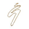 Ion Plating(IP) 304 Stainless Steel Paperclip Chain Necklace for Women X-NJEW-G097-14G-1