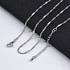 Brass Singapore Chains Necklaces for Women NJEW-D302-04P-1