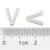 Tarnish Resistant 304 Stainless Steel Letter Charms STAS-O072-V-3
