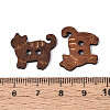 Cat Shape Wood Buttons BUTT-T013-13A-3