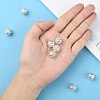 Brass Rhinestone Beads RB-A011-12mm-01S-5