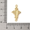 Rack Plating Brass Pave Clear Cubic Zirconia Virgin Mary Links Connector Charms KK-C067-08G-3