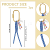 Braided Polyester Cord & Dyed Natural Shell Fish Rondelle Beaded Pendant Decorations HJEW-MA00049-2