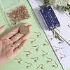 100Pcs 316 Surgical Stainless Steel Earring Hooks STAS-SC0006-43-4