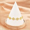 Virgin Mary Theme Brass Micro Pave Clear Cubic Zirconia Link Chain Bracelets for Women BJEW-A090-08B-G-2