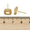 Brass Micro Pave Cubic Zirconia Stud Earring Findings KK-F891-13G-3