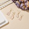 Natural Rose Quartz Irregular Nuggets Dangle Earrings EJEW-JE05018-02-3