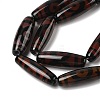 Natural Tibetan Agate 3-Eye dZi Beads Strands G-H087-B01-01-3