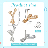 4 Pair 2 Colors Brass Stud Earring Findings KK-BC0014-73-2
