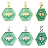 4Pcs 2 Colors Brass Pendants KK-YW0004-55-1