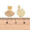 Brass Enamel Stud Earrings LS-EJEW-B152-01G-04-5
