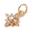 Brass Micro Pave Cubic Zirconia Pendants KK-D378-12G-2