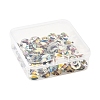 60Pcs Half Round with Butterfly Glass Cabochons GGLA-FS0001-16B-6