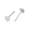 Rhodium Plated 925 Sterling Silver Ear Stud Findings STER-A003-80-2