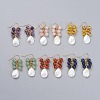 Natural Gemstone Dangle Earrings EJEW-JE03876-1