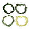 4Pcs Gemstone Beaded Stretch Bracelets Set BJEW-JB11181-4