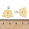 Alloy Enamel Pendants AL-CBAE435-02G-3
