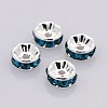 Brass Grade A Rhinestone Spacer Beads RB-A014-Z7mm-06S-1