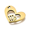 201 Stainless Steel Pendants STAS-A116-01G-06-2