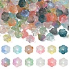 120Pcs 12 Colors Frosted Glass Bead Cap FGLA-YW0001-04-1