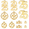 48Pcs 6 Styles Alloy Charms FIND-SP0003-73-1
