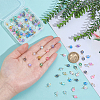 90Pcs 9 Colors Dyed Synthetic Moonstone Round Charms PALLOY-PH01809-3