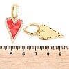 Valentine's Day Heart Brass Micro Pave Clear Cubic Zirconia Hoop Earrings EJEW-Z164-10G-01-5