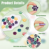 DICOSMETIC 21Pcs 7 Colors Dog Paw Print Food Grade Eco-Friendly Silicone Beads SIL-DC0001-31-4