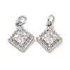 Brass Micro Pave Clear Cubic Zirconia Pendants KK-P275-32B-P-1