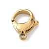 304 Stainless Steel Lobster Claw Clasps Ion Plating(IP) High Polished LS-STAS-P423-06G-1