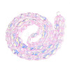 Transparency Electroplate Glass Beads Strands GLAA-T023-40A-06-2
