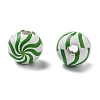 Printed Schima Wood European Beads WOOD-G023-15A-2