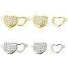4Pcs 2 Colors Brass Micro Pave Clear Cubic Zirconia Box Clasps KK-CJ0005-90-1