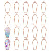 20Pcs Alloy Open Back Bezel Pendants FIND-CA0011-50RG-1