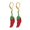 Glass Leverback Earrings EJEW-MZ00303-2